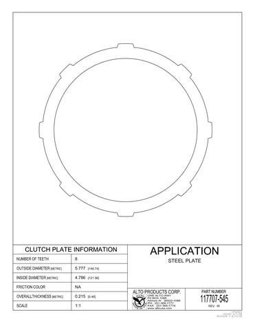 722.5 Lamellenkupplung Aussenlamelle BS Overdrive 5,5 mm 90-up