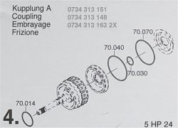 ZF5HP24 Subkit Number 4  from Overhaul Kit 1996-up