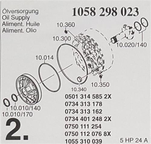 ZF5HP24 A Subkit Number 2 from Overhaul Kit 1995-up