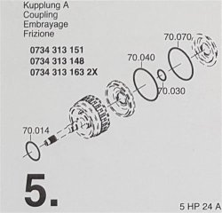 ZF5HP24 A Subkit Number 5 from Overhaul Kit 1995-up
