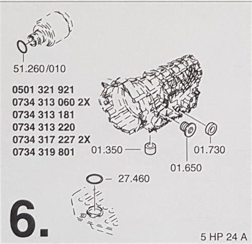 ZF5HP24 A Subkit Number 6 from Overhaul Kit 1995-up