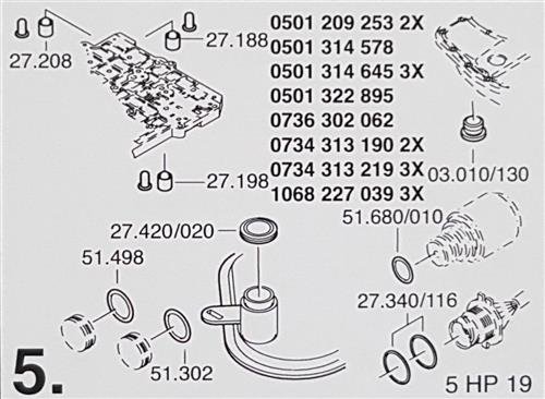 ZF5HP19 Subkit Number 5 from Overhaul Kit 1995-up