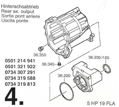 ZF5HP19 FLA Subkit Number 4 from Overhaul Kit 1995-up