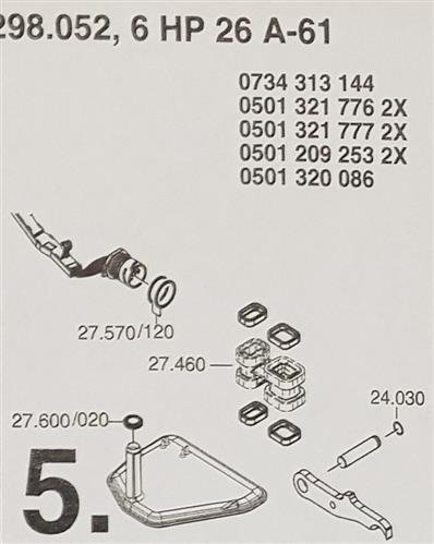 ZF6HP26 A Subkit Nummer 5 aus Überholsatz Dichtung Satz 1068298052