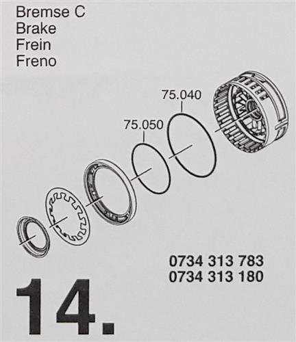 ZF6HP26 A Subkit Number 14 from Overhaul Kit 1068298052