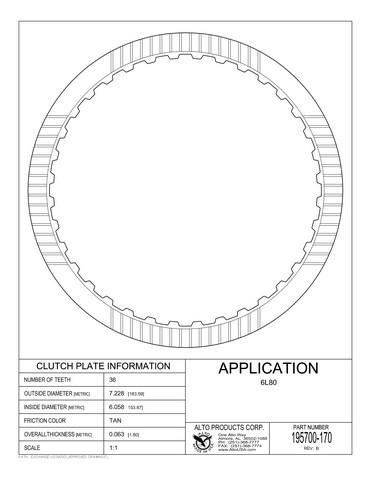 Friction Plate 6L80 6L90 1-2-3-4