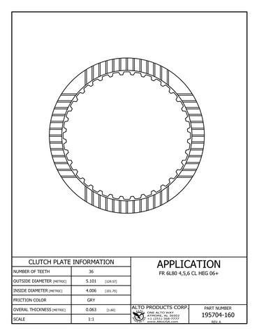 Belaglamelle 6L80 6L90 4-5-6