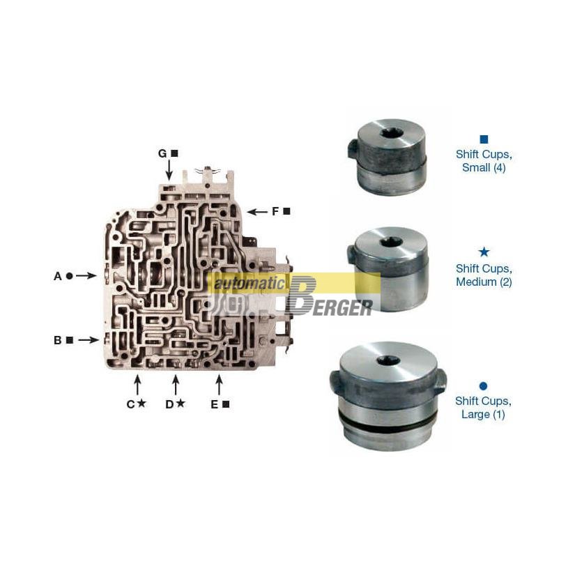 Dodge Valve Body Shift Detent Ball Repair Kit With Seals - Fits 727, 904, 46RE, 48RE Transmissions