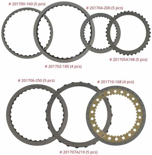 6L45E Clutch Lined Friction Plate Set 07-up