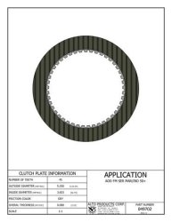 FMX Clutch Friction Lined Plate 66-81 Rear Clutch