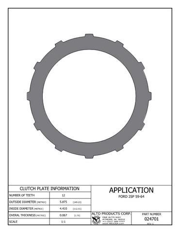 Foromatic 2-Speed Clutch Plate External Teeth 59-64 Front Clutch