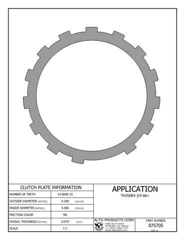 RE4R01A RL4R01A Clutch Plate External Teeth Low / Reverse Clutch 88-UP