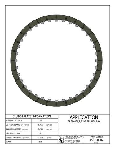 Belaglamelle 5L40E Direkt Low Reverse 2nd Coast