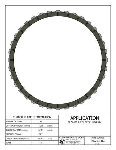 Friction Plate 5L40E Overdrive Reverse