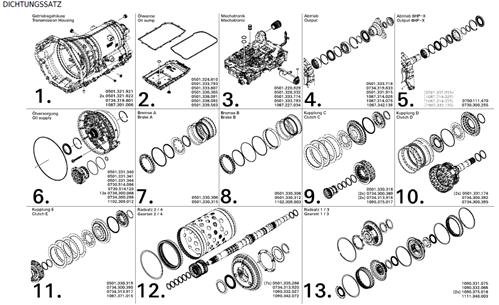 ZF8HP45 Transmission Seal Kit