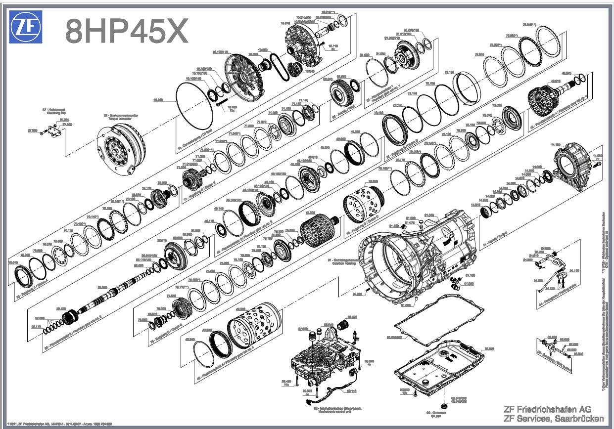 ZF8HP45 X Exploded View Spare Parts Catalog