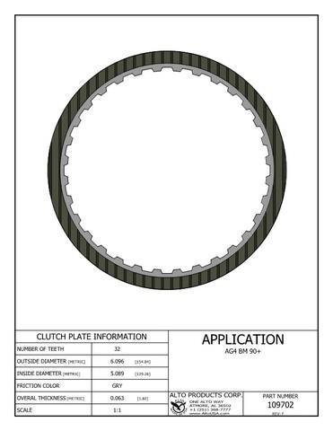 VW Transmission Lined Clutch Plate 89-up B2-Brake-Clutch