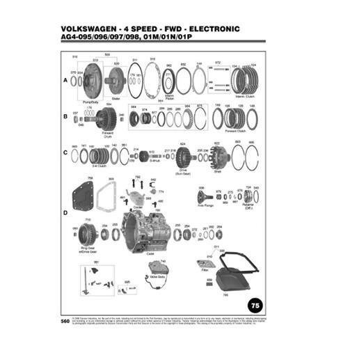 VW Audi Ford AG4 095 096 097 098 01M 01N 01P Exploded view spare part catalog PDF