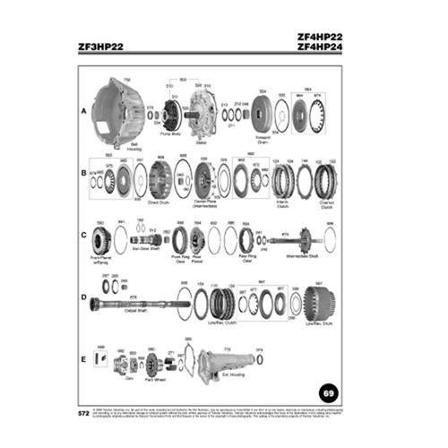 ZF4HP22 ZF4HP24 ZF3HP22 BMW Rover Exploded view spare part catalog PDF