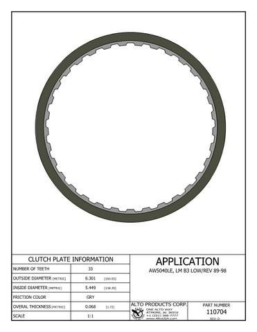 AW50-40LE AW55-50SN Belaglamelle 99-up B3-Low-Reverse