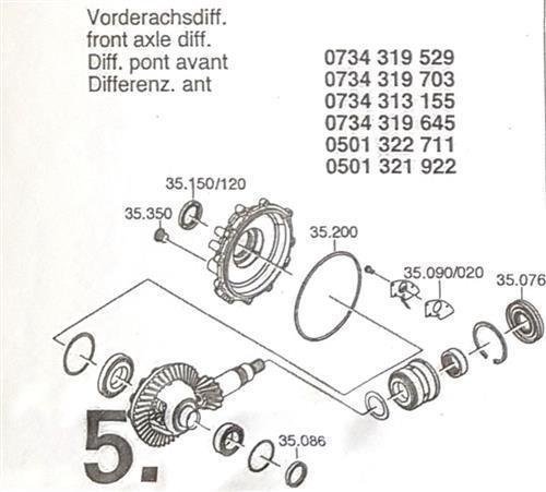 ZF Getriebe WELLENDICHTRING