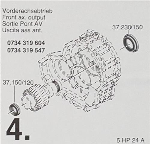 ZF Getriebe WELLENDICHTRING