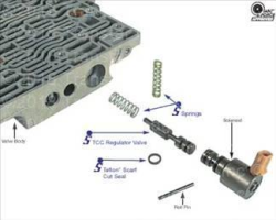 4L80E TCC regulator valve & seal kit w. spring